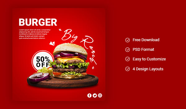 Burger – Social-Media AD design