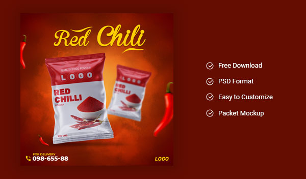 Minimal Chili Powder – Social-media AD Design
