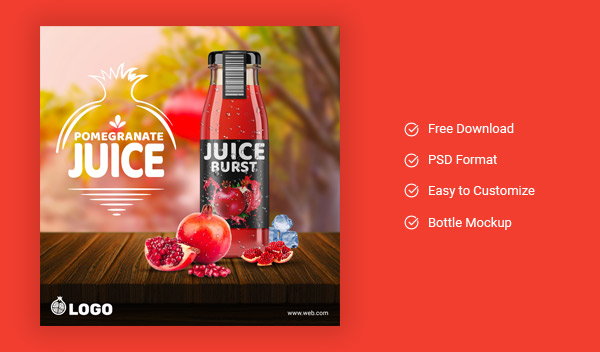 Minimal Juice – Social-media AD Design