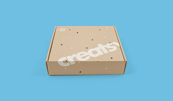 Free Cardboard Box Mockup